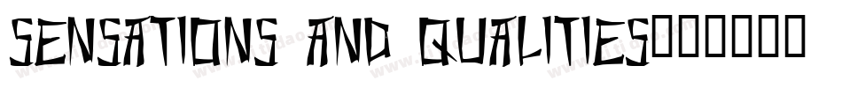 Sensations and Qualities字体转换